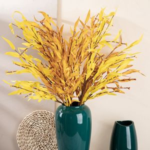 Branche de feuille de <span class=keywords><strong>bambou</strong></span> artificielle en PE en gros, <span class=keywords><strong>tige</strong></span> de <span class=keywords><strong>bambou</strong></span> vert à toucher réel pour bouquet de mariage, décoration tropicale pour vase DIY à la maison - Product Image 3