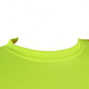 Moisture Wicking Quick Dry Neon Yellow Long Sleeve Airport Ground Crew Safety OEM Service Reflective <b>T</b>-<b>shirt</b> - Product Image 2