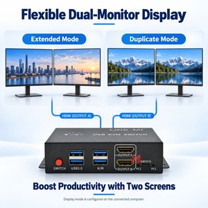 Commutateur KVM <span class=keywords><strong>HDMI</strong></span> USB 3.0 4K60Hz 2 ports pour 2 ordinateurs avec contrôle par touches de raccourci - Product Image 2