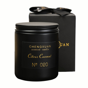 Bougie bocal en verre personnalisée Bougies en cire de soja parfumées personnalisées avec marque privée et boîte-cadeau - Product Image 1