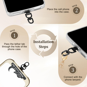 Kim loại bền điện thoại dây nối Tab 360 ° xoay Điện thoại phổ dây buộc Tether vá chống mất điện thoại di động dây Pad - Product Image 3