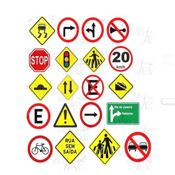 Road traffic safety warning reflective aluminum traffic sign board
