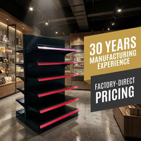 Étagère gondole double face Xingye, présentoir métallique personnalisé pour supermarché, prix d'usine pour aménagements de magasins de détail
