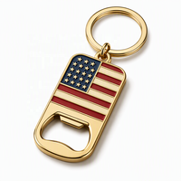 Décapsuleur porte-clés personnalisé drapeau national plaqué or, souvenir en métal, cadeau, vente en gros, décapsuleur de bière en émail souple