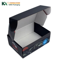 Индивидуальные черные гофрированные почтовые коробки с откидной крышкой для электроники и автозапчастей оптом от KAKA