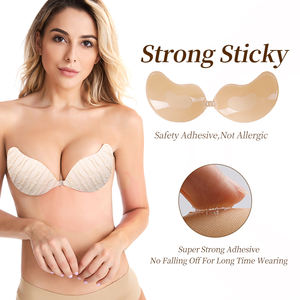 Mango Push-up BH Front verschluss Selbst klebender Silikon Unsichtbarer BH Nahtloser träger loser rücken freier BH Drahtlose Dessous - Product Image 3