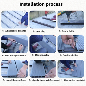 Ngoài trời sàn sàn đôi màu hai bên co-đùn <span class=keywords><strong>WPC</strong></span> Composite decking - Product Image 6