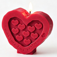 Bougie parfumée en forme de cœur romantique, bougie décorative pour la Saint-Valentin, anniversaire de mariage, décoration de la maison, cadeau