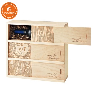 New Arrivals Luxury 3 Wine Bottles Wooden Wine Boxes Gift Packaging Wood Box