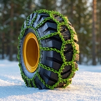 Cadenas para Nieve HEKA Nuevas de Alta Resistencia con Bloqueo de Doble Cara, de Acero al Boro Galvanizado, para Tractores, Motos de Nieve, Todoterreno, Barro y Silvicultura