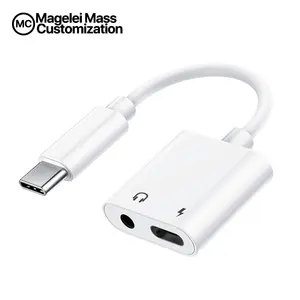 2 In 1 USB C untuk 3.5Mm Headphone Adaptor dengan 60W PD Cepat Pengisian Kompatibel untuk Pixel 5 4 4XL 3 3XL 2 2XL Galaxy Note iPad Pro