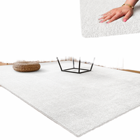 Teppichhersteller Shaggy Weicher Wand-zu-Wand Teppich Einfarbiger Rutschfester Teppich Langlebiger Feuerfester Teppich für Lobby Wohnzimmer Schlafzimmer