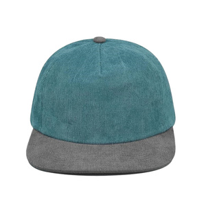 หมวกแก๊ปทรงวินเทจ 5 แผง ผ้าคอร์ดูรอย ผ้าฝ้าย ปีกแบน ปรับขนาดได้ เหมาะสำหรับใส่ในชีวิตประจำวัน กีฬา กิจกรรมกลางแจ้ง ป้องกันแสงแดด - Product Image 1