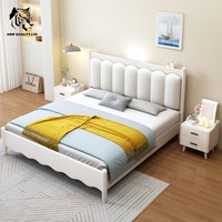 Proveedor chino de camas king size de 1.8m, económicas, personalizables, con gran stock, ecológicas, de diseño moderno, muebles de dormitorio, estructura de cama king size de madera.