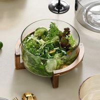 Plateau à fruits et saladier en verre durable, transparent, grande capacité, moderne, pour usage domestique