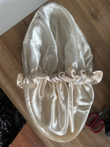 Custom Large Double Layer Adjustable Size Silk Hair Bonnet Satin <b>Bag</b> and Scarf Edge Promotion Gifts - Product Image 4
