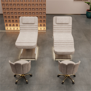 Lit de massage électrique moderne à 3 moteurs en PVC, table de massage réglable pour salon de beauté et hôtel - Product Image 6