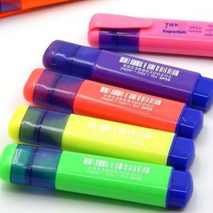 Marcadores fluorescentes Superhili, 7 colores, punta gruesa para papel, copias y fax SP25 - Product Image 1