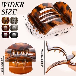 6 pinces à <span class=keywords><strong>cheveux</strong></span> plates moyennes, pinces à griffes plates, barrettes à <span class=keywords><strong>cheveux</strong></span> françaises, accessoires pour femmes et filles (écaille de tortue) - Product Image 2