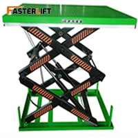 Plateforme élévatrice à ciseaux électrique Fasterlift 1300x820mm avec couvercle de protection en acier et soufflets, vitesse de levage 20/17 secondes
