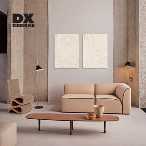 Set di Arte Murale 3D con Texture di Perline Personalizzate DX Designs - Decorazione con Motivo Circolare Crema <span class=keywords><strong>e</strong></span> <span class=keywords><strong>Oro</strong></span> per Soggiorno - Product Image 6