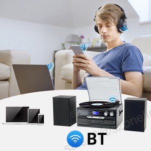 Pemutar rekaman vinil musik <span class=keywords><strong>Audio</strong></span> gaya baru dengan Speaker antik Turntabel - Product Image 3