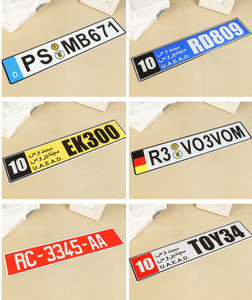 <span class=keywords><strong>Plaque</strong></span> <span class=keywords><strong>d</strong></span>'<span class=keywords><strong>immatriculation</strong></span> de voiture Belgique réfléchissante européenne en aluminium personnalisée à la mode en gros - Product Image 6