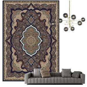 พรมเปอร์เซียสไตล์ยุโรปขนาด10มม. พรมปูพื้นโพลีเอสเตอร์สำหรับห้องนั่งเล่นโต๊ะกาแฟชุดพรมปูพื้นแบบอิหร่าน - Product Image 2