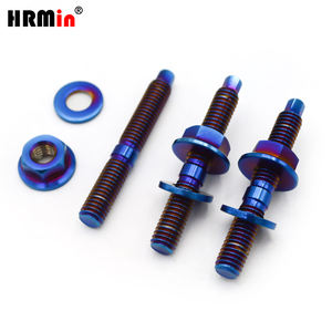 Kit de goujons de collecteur d'échappement en titane bleu HRMin M6, écrou hexagonal, rondelle, haute performance, voiture, automobile, moto, véhicule, neuf - Product Image 2
