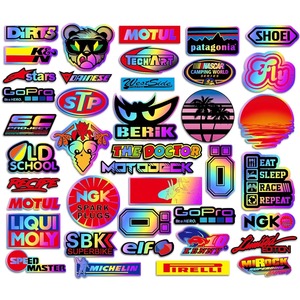 60 Pegatinas para Casco de Motocicleta PET, Estilo JDM, Elementos Decorativos, Resistentes a Arañazos, Adhesivas para Maletero - Product Image 4