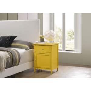 DB Table de chevet de luxe moderne Vibrant Yellow Casual Bedroom Furniture pour appartement Home Use - Product Image 4