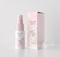 Impression de logo personnalisé, flacon cosmétique en plastique de 15 ml, flacon de voyage rond en PET avec boîte en papier