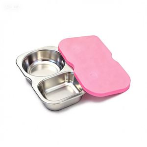 Contenedor de acero inoxidable transfronterizo tipo concha con tapa, reutilizable, de una sola capa, para aperitivos, condimentos, salsa, Bento y lonchera - Product Image 1