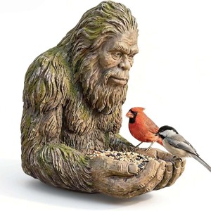 ที่ให้อาหารนกบิ๊กฟุต ทำจากเรซิ่น สำหรับแขวนกลางแจ้ง เหมาะสำหรับสวนสัตว์ป่า ดีไซน์การ์ตูน ทนทาน - Product Image 4