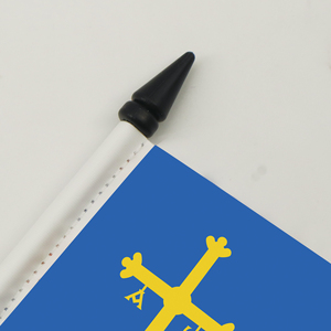 Fábrica al por mayor 5x8 pulgadas bandera del distrito <span class=keywords><strong>de</strong></span> Asturias Material <span class=keywords><strong>de</strong></span> poliéster decoración <span class=keywords><strong>de</strong></span> escritorio <span class=keywords><strong>de</strong></span> oficina Base <span class=keywords><strong>de</strong></span> plástico ABS más asta <span class=keywords><strong>de</strong></span> bandera - Product Image 2