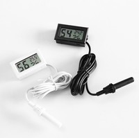 Pasokan Pabrik dengan Kawat 1.5M Mini Elektronik Digital Hygrometer Suhu Kelembaban Meter Probe Tahan Air