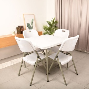 Tavolo da gioco pieghevole quadrato facile da trasportare <span class=keywords><strong>con</strong></span> gambe pieghevoli da esterno tavolo compatto per escursioni in campeggio - Product Image 4