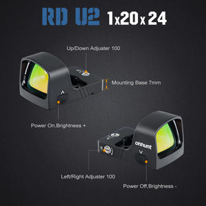 Mira Telescópica Ohhunt 1x24x20 con Punto Rojo, 10 Niveles de Brillo, Activación por Movimiento, Resistente al Agua IPX67, Mira Reflex Táctica - Product Image 2