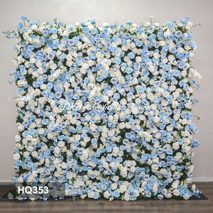 Flores Artificiales DKB al por Mayor, Panel de Flores Artificiales de 8 pies x 8 pies, Pared de Flores de Seda para Decoración de Bodas y Fiestas - Product Image 3
