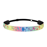 Bandeaux antidérapants imprimés pour la danse, élastiques réglables pour filles, accessoires de gymnastique et de sport, bandeaux de ballet