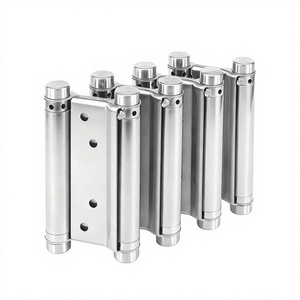 Charnières de porte battante en acier inoxydable <span class=keywords><strong>à</strong></span> double action pour cuisine moderne, réglables, fermeture automatique, 125 mm, 6 trous (Accessoires uniquement en vente) - Product Image 4