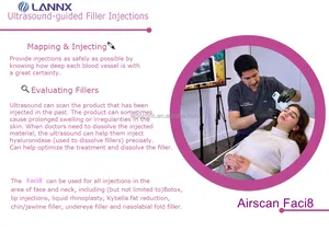Lanx Airscan Faci8 Mini sonda de ultrassom sem fio para cirurgia plástica facial cosmética, equipamento portátil com wi-fi, transporte rápido