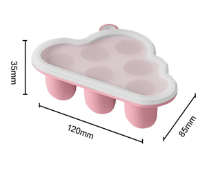 Food Grade Silicone Baby Food <b>Freezer</b> Tray with Lid BPA Free Easy Release Storage <b>Container</b> - Product Image 2