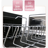 Égouttoir à vaisselle multifonctionnel en métal extensible pour évier, séchoir à vaisselle pour comptoir de cuisine