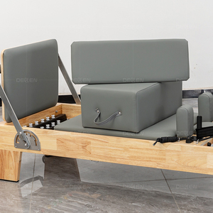 Reformer Multifunzionale in Legno di Quercia Premium per Pilates, Yoga e Fitness, Durevole e Portatile per Studio di Ginnastica, Modello <span class=keywords><strong>Deren</strong></span> H88-X - Product Image 2