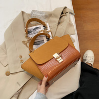 Sac à main vintage à rabat pour femme, minimaliste, durable, léger, en cuir PU, avec poignée supérieure, bandoulière, fermoirs, imperméable