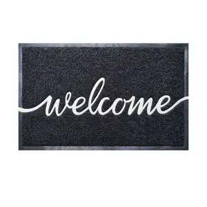 Mould proof pvc soft custom design welcome door mat floor coil durable outdoor mat