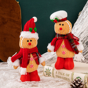 Décoration de Noël créative en forme d'homme en pain d'épices sur pied pour la fête, jouets et accessoires cadeaux - Product Image 2