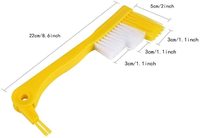 Brosse de nettoyage 2-en-1 pour rainures de portes coulissantes et de douches, en PP, pour usage domestique