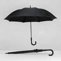 Parapluie Droit Commercial Personnalisé avec Impression de Logo, Tissu Pongee 190T, Style Classique, Idéal pour la Promotion et les Mariages
